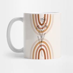 Boho minimal abstract rainbow art Mug